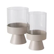 Świeczniki - Świeczniki szklane Pallas, metalowa nożka, 2 sztuki - miniaturka - grafika 1