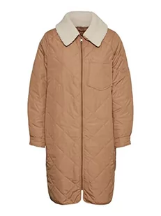 VERO MODA Damski płaszcz VMREESE Coat GA BOOS Tigers Eye, M - Płaszcze damskie - miniaturka - grafika 1
