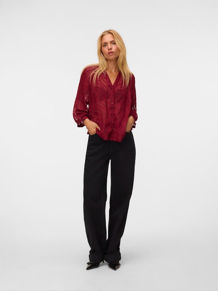 Vero Moda Bluzka w kolorze bordowym