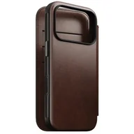 Etui i futerały do telefonów - Etui NOMAD Modern Leather Folio Horween do Apple iPhone 17 Pro Brąz rustykalny - miniaturka - grafika 1