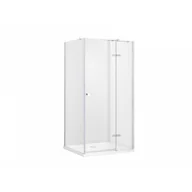 Kabiny prysznicowe - BESCO PKP-90-195-B PIXA BLACK NEW kabina kwadratowa przejrzyste szkło 90 x 90 x 195prawa - miniaturka - grafika 1