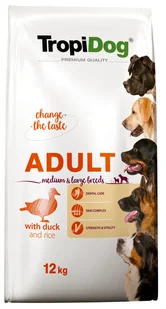 Tropidog Premium Adult Medium&Large Breeds Duck&Rice 12 kg - Sucha karma dla psów - miniaturka - grafika 1