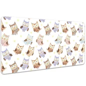 Podkładki na biurko - Podkładka mata ochrona biurka Bajkowe Sowy 100x50cm, Dywanomat - miniaturka - grafika 1