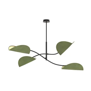 Czarno-zielona lampa sufitowa 1461/4 z serii LOTUS 4 BL GREEN - Lampy sufitowe - miniaturka - grafika 1