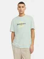 Koszulki męskie - Jack&Jones T-Shirt Lafayette 12250436 Zielony Relaxed Fit - miniaturka - grafika 1