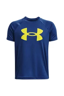 Koszulki dla chłopców - Under Armour t-shirt dziecięcy kolor niebieski z nadrukiem - grafika 1