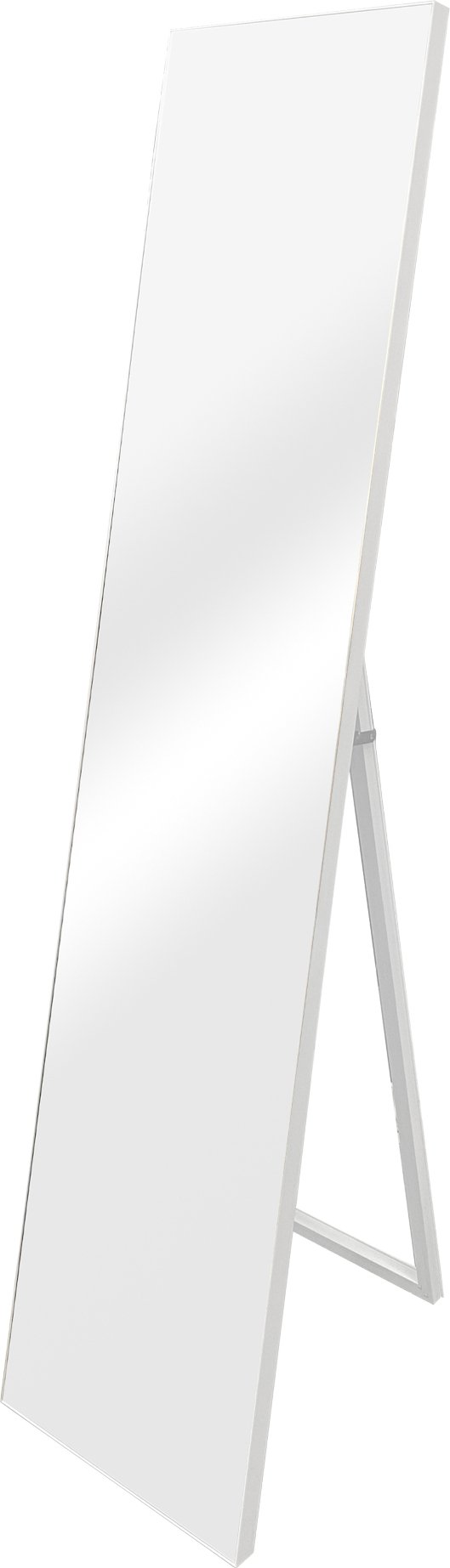 Lustro stojące Barletta 150x35 cm Pełnowymiarowe lustro prostokątne Lustro toaletowe uchylne pochylane Białe