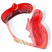 Skarbonki - SKARBONKA DREWNIANA NA OSZCZĘDNOŚCI RUDA WIEWIÓRKA - miniaturka - grafika 1