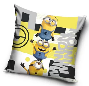 Poszewka Velvet 40x40 miła pluszowa Minionki - Pościel dla dzieci - miniaturka - grafika 1