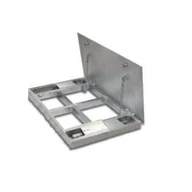 Wagi specjalistyczne - AXIS 4BA600FN1S-B, 600kg, 0,2kg, 1000x1000mm - waga nierdzewna fundamentowa z otwieraną szalką - miniaturka - grafika 1