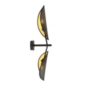 Lampy ścienne - Emibig Vene kinkiet 2-punktowy czarny/złoty 1158/K2 1158/K2 - miniaturka - grafika 1