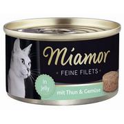 Suplementy i witaminy dla kotów - Miamor Feine Filets Dose Thunfisch & Gemuse - tuńczyk i warzywa 100g 8757 - miniaturka - grafika 1