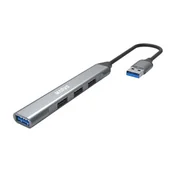 Huby USB - USB (3.0) hub 4-port, UH-ATC01, metalowy, Marvo - miniaturka - grafika 1