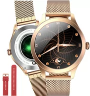 Smartwatch - Gino Rossi SW014G-2-4D2-1 Złoty - miniaturka - grafika 1