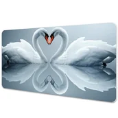 Podkładki na biurko - Podkładka na biurko Łabędzie na wodzie 90x45 cm - miniaturka - grafika 1