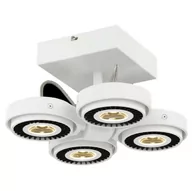 Lampy sufitowe - Milagro Plafon LAMPA sufitowa TECHNO ML3839 natynkowa OPRAWA metalowa LED 40W spot reflektorki białe czarne ML3839 - miniaturka - grafika 1