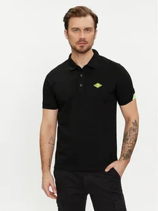 Replay Polo M3540A.000.20623 Czarny Regular Fit - Koszulki męskie - miniaturka - grafika 1