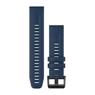 Garmin Silikonowy pasek QuickFit 22 mm - Fenix 5/6/7 oraz Epix 2/Quatix 7 - niebieski z czarnym zapięciem [010-13111-31] 010-13111-31 - Akcesoria do smartwatchy - miniaturka - grafika 1