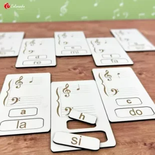 Nauka nut na pięciolinii w kluczu wiolinowym - Pomoce naukowe - miniaturka - grafika 1