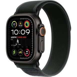 Apple Watch Ultra 2 GPS + Cellular 49mm Tytan czarny opaska Trail M/L Czarny - Smartwatch - miniaturka - grafika 1