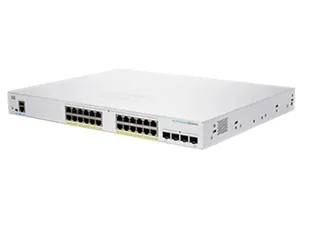 Cisco CBS250-24P-4G Zarządzany L2/L3 Gigabit Ethernet (10/100/1000) Srebrny CBS250-24P-4G-UK-RF - Switche - miniaturka - grafika 1