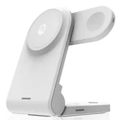 Ładowarki do telefonów - Ładowarka indukcyjna STM ChargeTree MAG 3w1 MagSafe 15W Biały - miniaturka - grafika 1