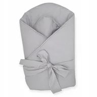 Rożki i beciki - CZAS BOBASA ROŻEK NIEMOWLĘCY BECIK OTULACZ DWUSTRONNY BAWEŁNA 80X80 SZARY - miniaturka - grafika 1