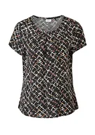 Bluzki damskie - s.Oliver BLACK LABEL Bluzka damska, szara/czarna, 34 - miniaturka - grafika 1