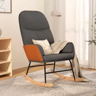 Fotele - Lumarko Fotel bujany, ciemnoszary, tapicerowany tkaniną! - miniaturka - grafika 1