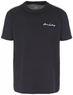 Koszulki męskie - Armani Exchange Męski T-Shirt Regular Fit Scribble Logo Tee T-Shirt, granatowy (Deep Navy), S - miniaturka - grafika 1