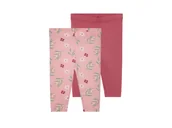 Spodenki dla niemowląt - Lupilu Leginsy niemowlęce z biobawełną 2 pary różowy/różowy 50/56 - miniaturka - grafika 1