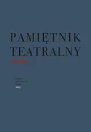 Czasopisma - Pamiętnik Teatralny - miniaturka - grafika 1