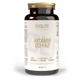 Evolite Nutrition Vitamin D3+K2 120 Softgels - Witaminy i minerały dla sportowców - miniaturka - grafika 1
