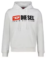 Bluzy męskie - Diesel Męska bluza z kapturem S-Ginn-Hood-div Felpa Hooded, jasnobiały., M - miniaturka - grafika 1