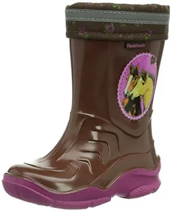 Pferdefreunde 120112 dziewczęce kalosze z półcholewką, brązowy - Braun Marrone Fuchsia - 32 EU - Kalosze damskie - miniaturka - grafika 1