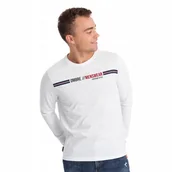 Koszulki męskie - Longsleeve męski z nadrukiem biały 2 OM-LSPT-0119 L - miniaturka - grafika 1