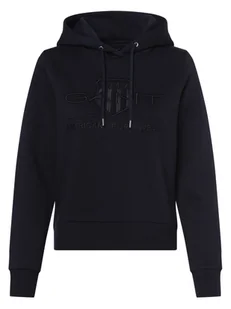 Gant - Damska bluza z kapturem, niebieski - Bluzy damskie - miniaturka - grafika 1