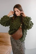 Nerki - BEANIE BAG MAXI - skórzana nerka - brąz orzechowy - miniaturka - grafika 1