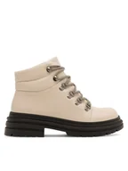 Botki damskie - Jenny Fairy Trapery AYA WS31760-01 Beżowy - miniaturka - grafika 1