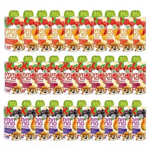 Kubuś Immuno Odporność Mus Mix 3 smaków 100 g x 30 sztuk - Koncentraty warzywne, przeciery - miniaturka - grafika 1