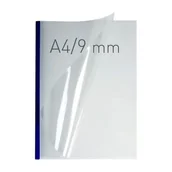 Artykuły biurowe - Termookładki OPUS O.THERMOTOP 9mm DOUBLE CLEAR miękkie grzbiet granatowy 40szt. /210688/ - miniaturka - grafika 1