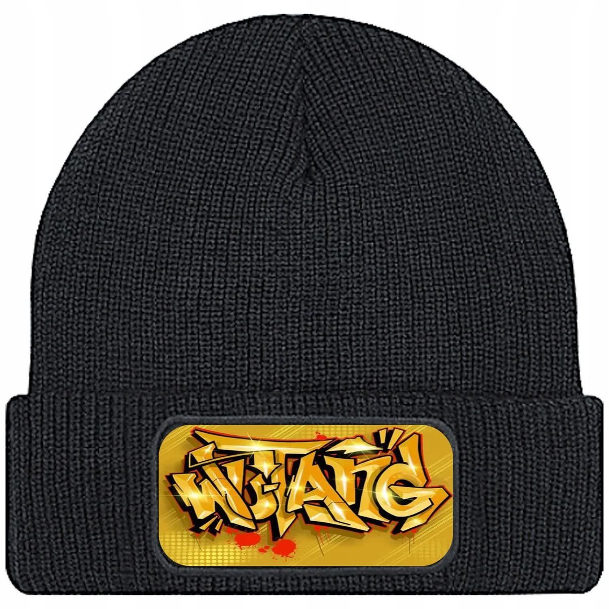 Czapka Jesienna Bawełniana ZIMOWA Czarna Beanie WU-TANG Na Prezent Wzory
