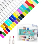 Przybory szkolne - Markery akrylowe pisaki 48 szt zestaw w etui flamastry mazaki żywe kolory - miniaturka - grafika 1