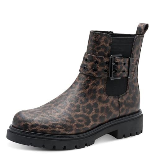 Marco Tozzi Damskie buty Chelsea 2-25437-45, modne kozaki, Leo Brown, 37 EU, Leo Brown, 37 EU