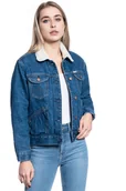 Kurtki damskie - Kurtka Damska Wrangler Sherpa Friends Jacke Pebble Sand W432Mcx2A-S - miniaturka - grafika 1