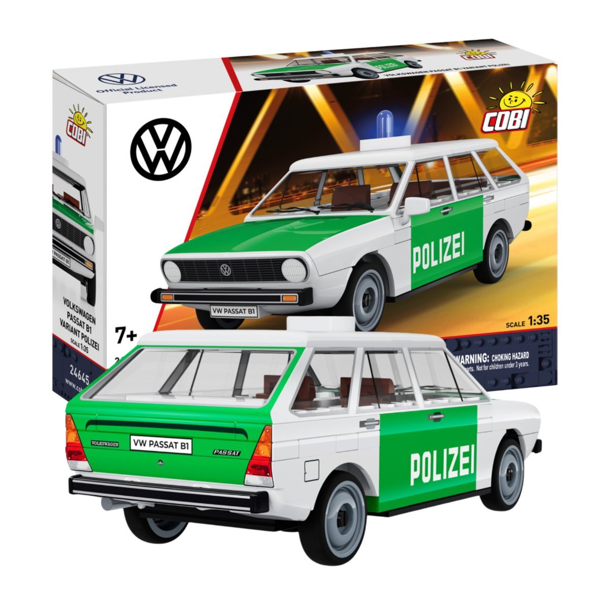 Cobi Action Town Samochód Passat B1 Variant Polizei 116 Kl., Cobi-24645