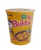 Kuchnie świata - Ramyun Buldak o smaku ostrego kurczaka z serem w kubku, ostry 70g - Samyang - miniaturka - grafika 1
