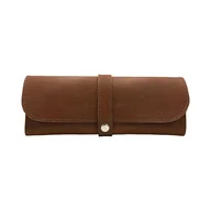 Piórniki - Etui na długopisy Piórnik skórzany tuba futerał Brązowy Parker Quality - miniaturka - grafika 1