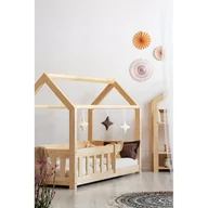 Łóżka dla dzieci i młodzieży - Łóżko dziecięce w kształcie domku z drewna sosnowego 90x200 cm Mila MBP – Adeko - miniaturka - grafika 1