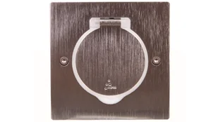 Legrand 089700 POKRYWA GNIAZD POJEDYNCZA KWADRATOWA INOX - Gniazdka elektryczne - miniaturka - grafika 2